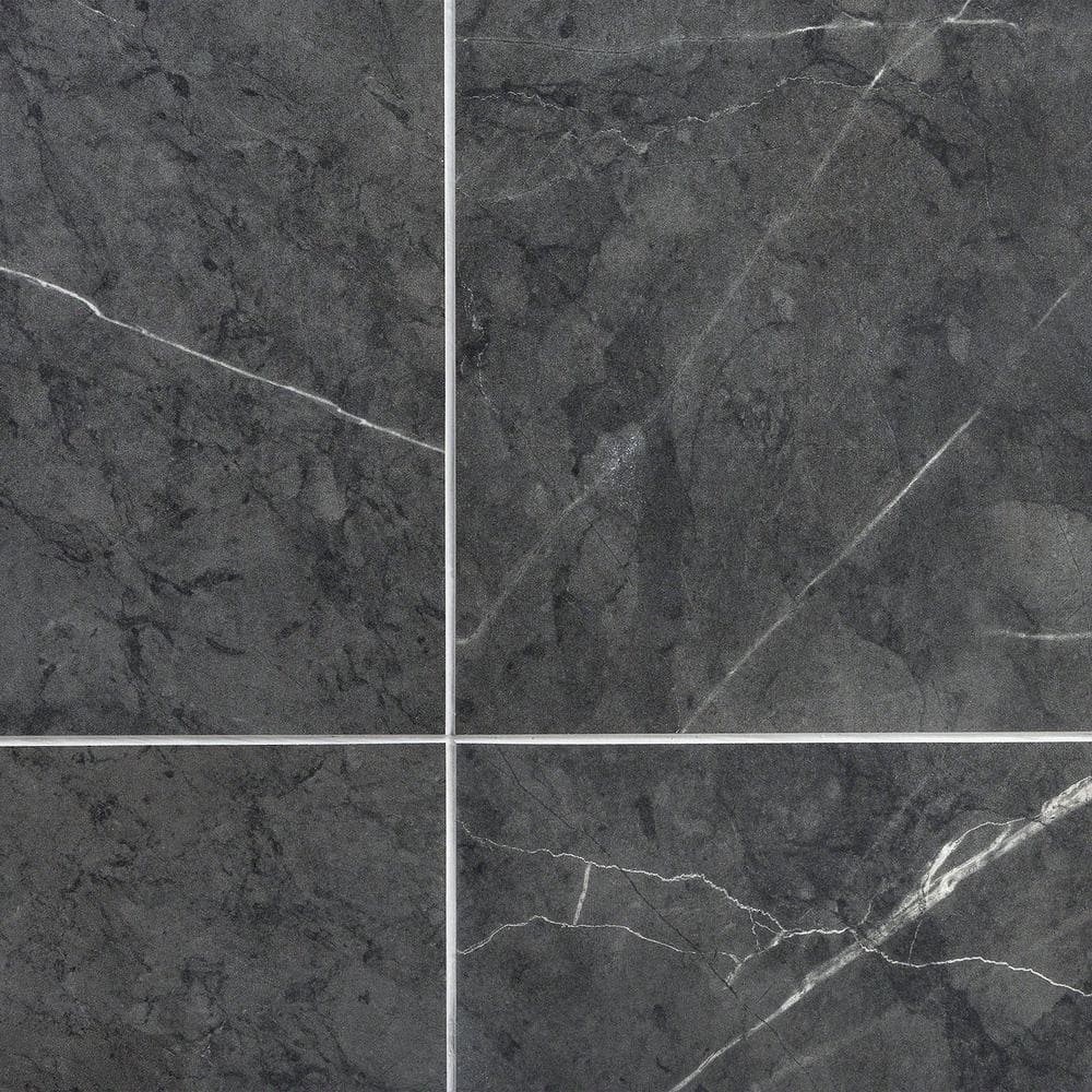 Grace Matte Dark Gray Porcelain Rectangular Tile 12" x 24"