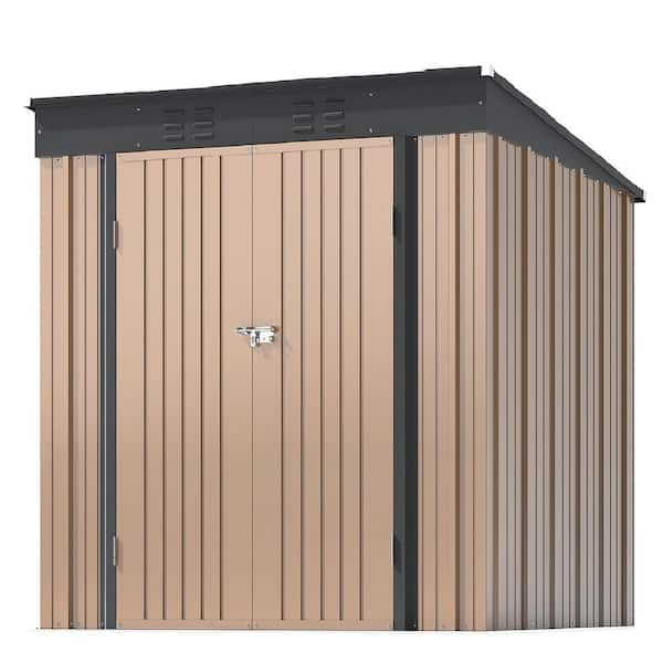 Patiowell 6 Ft W X 4 Ft D New Designed Outdoor Storage Brown Metal