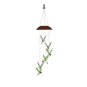 26 in. Painted Hummingbird Solar Mobile