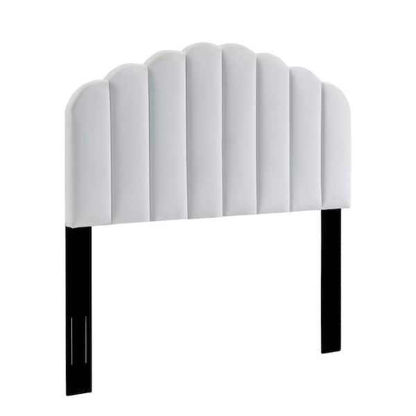 MODWAY Veronique White Twin Performance Velvet Headboard