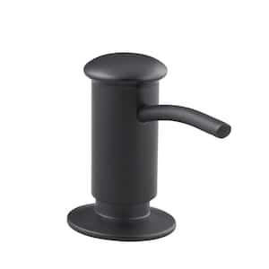 Wall Mounted Soap Dispenser in Contemporary Matte Black