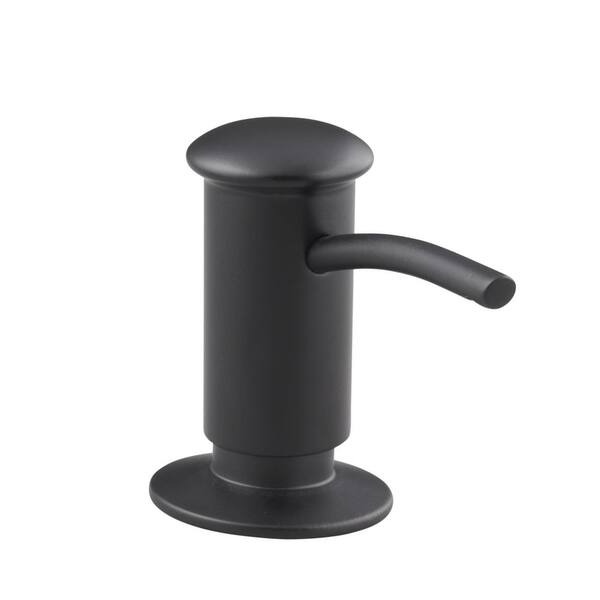 KOHLER Wall Mounted Soap Dispenser in Contemporary Matte Black 1895CBL The Home Depot