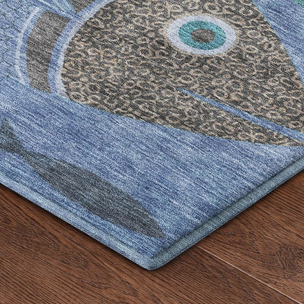 Mayfield Premium Machine Washable Abstract AMF2447 Taupe 10 ft. x 14 ft. Area Rug