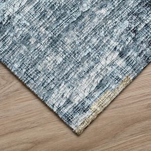 Accord Blue 3 ft. x 5 ft. Abstract Indoor/Outdoor Washable Area Rug