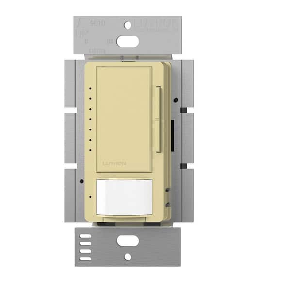 Lutron Maestro LED+ Dimmer and Vacancy Motion Sensor, Single Pole and Multi-Location, Ivory