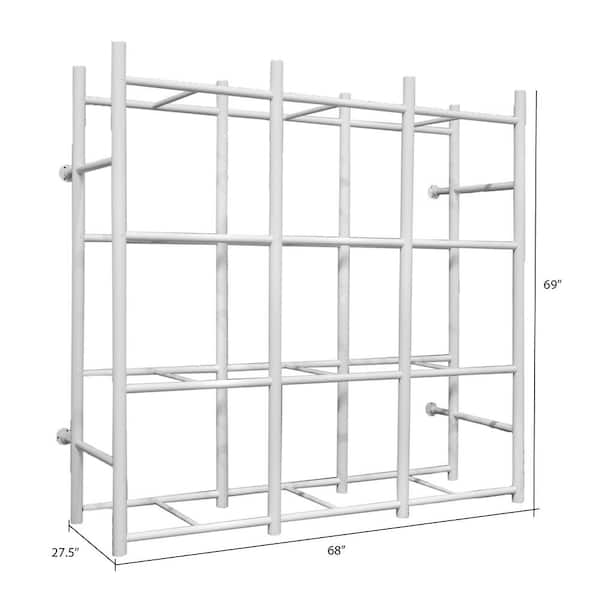 Jonnisha 33 W x 15 D x 48 H Garage Storage Bin Rack System Heavy Duty 6  Tiers 22 Bins Shelving Units