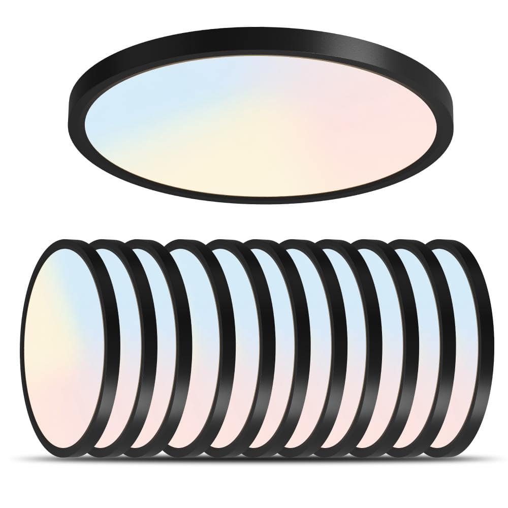 7 in 15W LED Flush Mount Ceiling Light 5 CCT Dimmable Modern Round Light Fixture for Bedroom Kitchen Hallway 12-Pack price history on PriceWatchPro