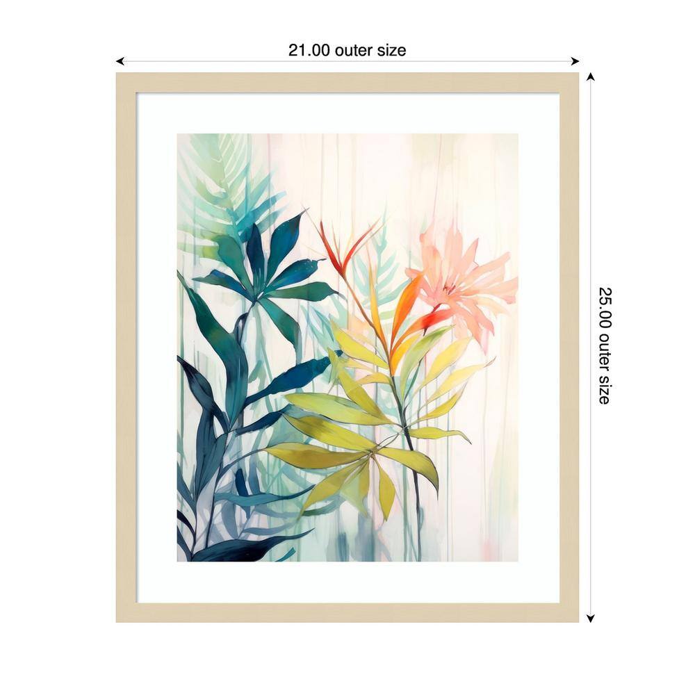 Pink and Yellow Floral Elegance I Framed Graphic Art Print