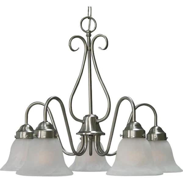 Volume Lighting Minster 5-Light Brushed Nickel Interior Chandelier