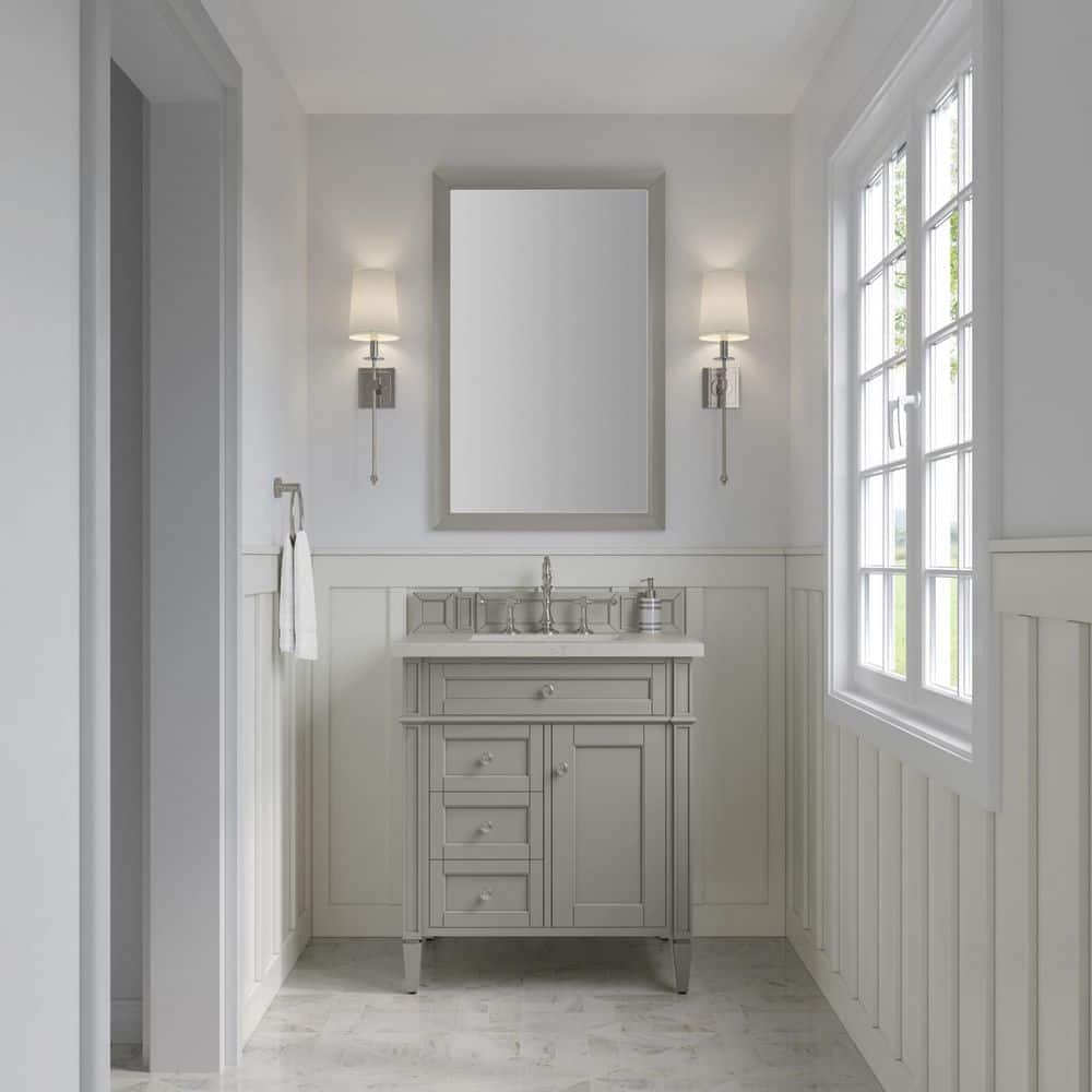 Brittany 30.0 in. Single Bath Vanity in Urban Gray with Siberian Quartz Top price history on PriceWatchPro