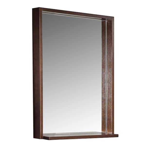 Fresca Allier 22.00 in. W x 32.00 in. H Framed Rectangular Bathroom Vanity Mirror in Wenge