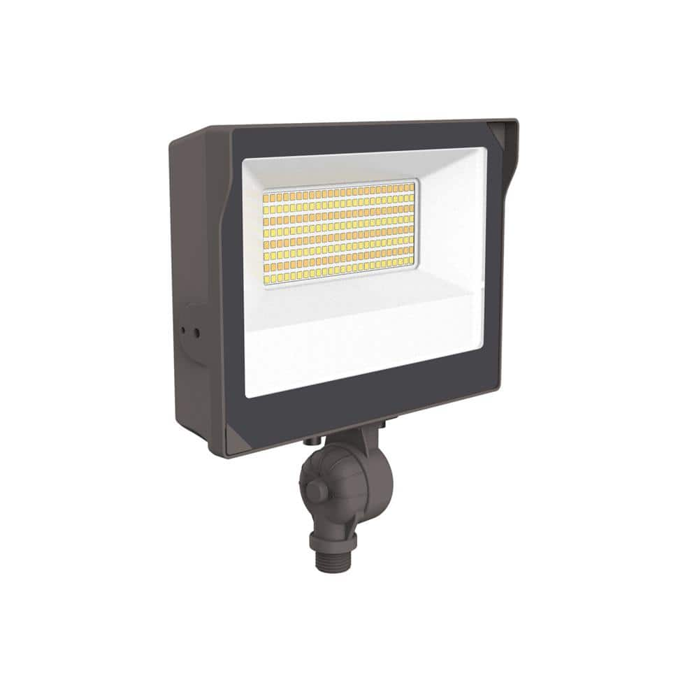 ETi 175-Watt Equivalent Bronze Integrated LED Flood Light Adjustable 4500-8400 Lumens and CCT with Photocell