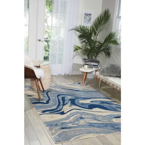 Somerset Light Blue 5 ft. x 8 ft. Abstract Contemporary Area Rug