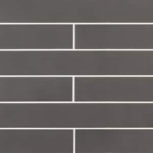 Rail Charcoal 2 in x 16 in Subway Glossy Ceramic Wall Tile (10.763 sq. ft./Case)