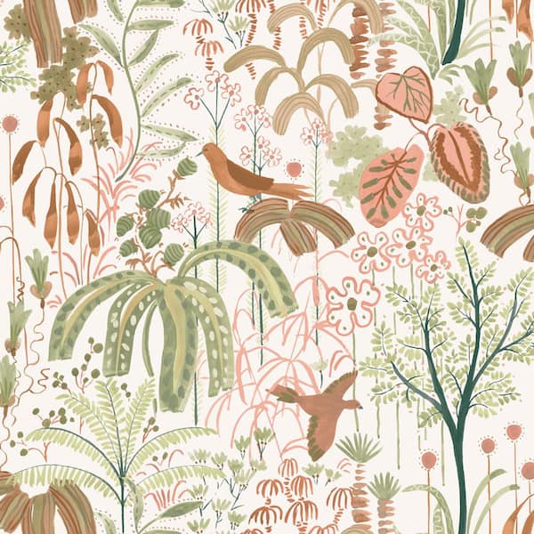 Rainforest Willow Vinyl Peel and Stick Wallpaper Roll (Covers 28 sq. ft.)