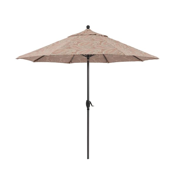 blue outdoor patio umbrella Runesay 15 ft. Market Patio Umbrella Large Double-Sided Rectangular Twin Umbrella with light and base in Blue