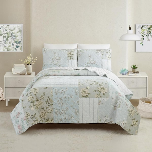 MODERN HEIRLOOM Claire Multi-Colored Cotton Twin Quilt Set