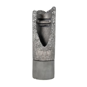 48 in. H Cement Rock Waterfall Fountain Outdoor Fountain Pump Included