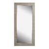 HOMESTOCK 31.50 in. x 65.50 in. Classic Rectangle Framed Champagne Mosaic Leaning Mirror 65341