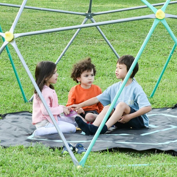 Bon Furni 13 ft. Green Outdoor Climbing Dome Freestanding Play