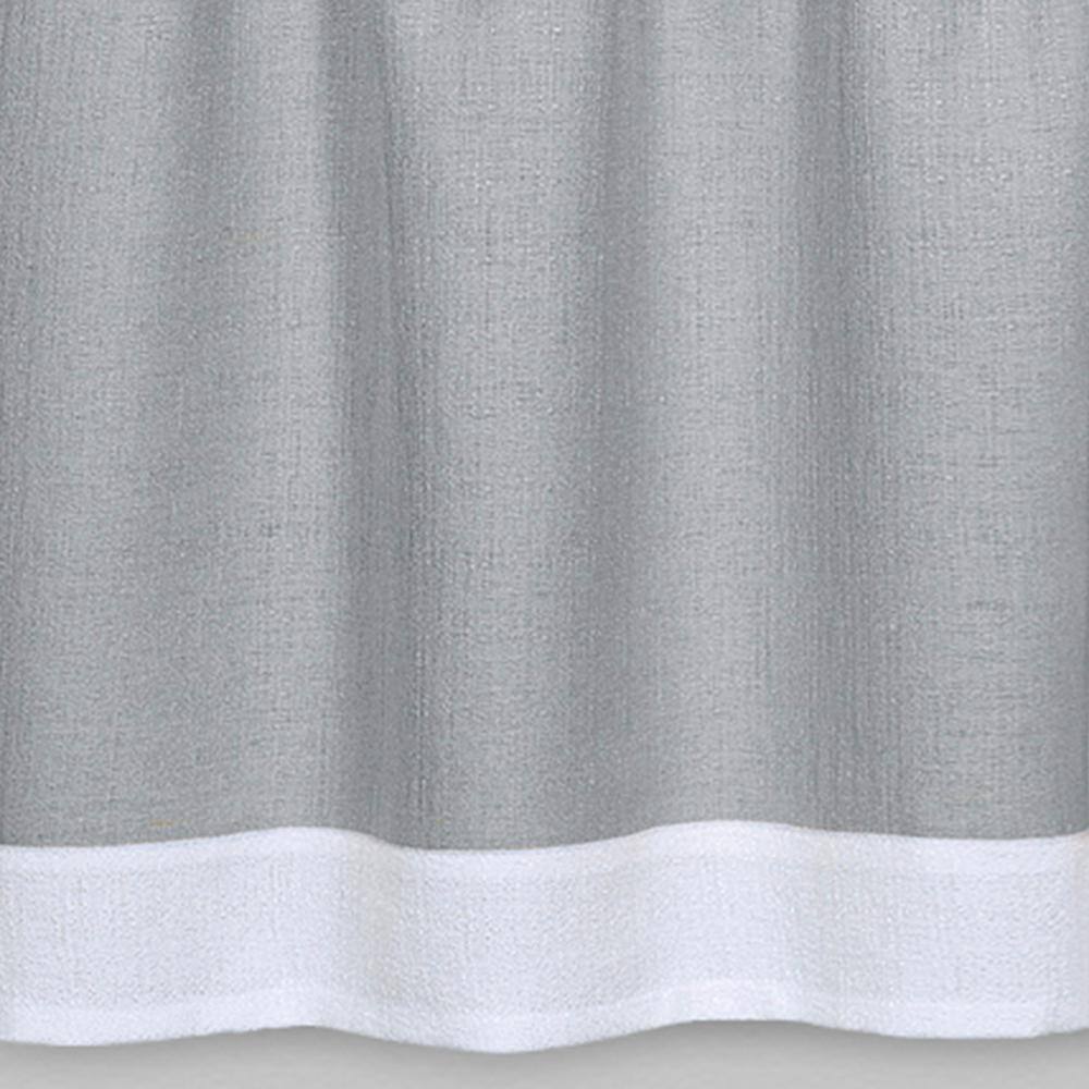 Grey and White Light Filtering Rod Pocket Drapes, 52x63