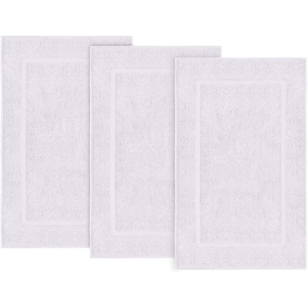 SIMPLI-MAGIC Simpli- Magic 21 in. x 34 in. in. 3-Pack Bath Mats White