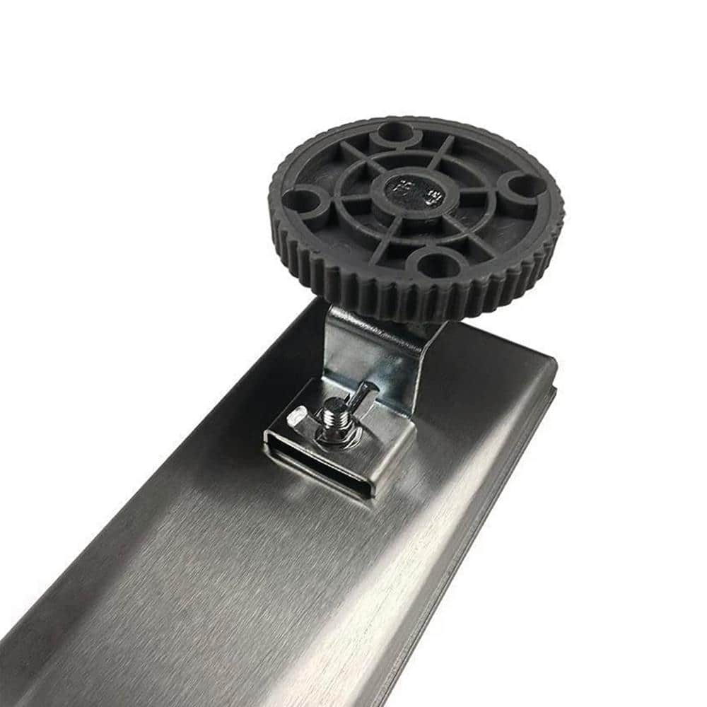 40-Inch Stainless Steel Linear Shower Drain with Square Pattern Grate