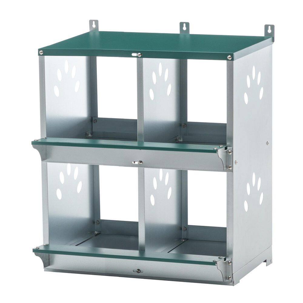 Avex Green 25.59 in. H x 22.05 in. W x 16.92 in. D Metal Chicken Coops 4 Compartment Nesting Box price history on PriceWatchPro