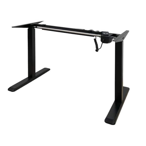 ErgoMax 64 in. Rectangular Black Standing Desk with Adjustable Height Feature