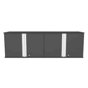 55.11 in. W x 17.71 in. H x 14.37 in. D 2 shelves Garage Storage Freestanding Cabinet in Gray/Aluminium