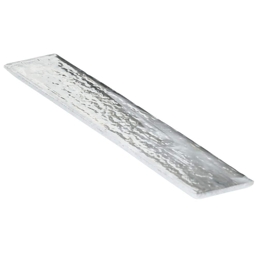 Apollo Brick Polished Silver Glass Subway Wall Tile