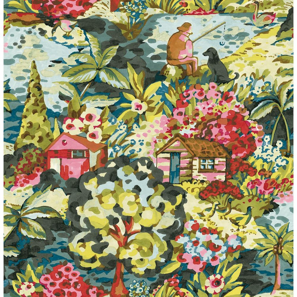 Multi le Forestier Vinyl Peel and Stick Removable Wallpaper