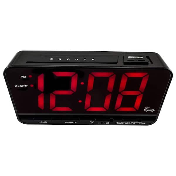 Red Led Electric Alarm Table Clock With, Large Display Alarm Clock