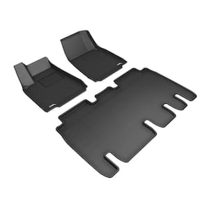 Black 2016-2021 Tesla 5-Seat Model X Rubber Custom Fit Car Floor Mat Liners
