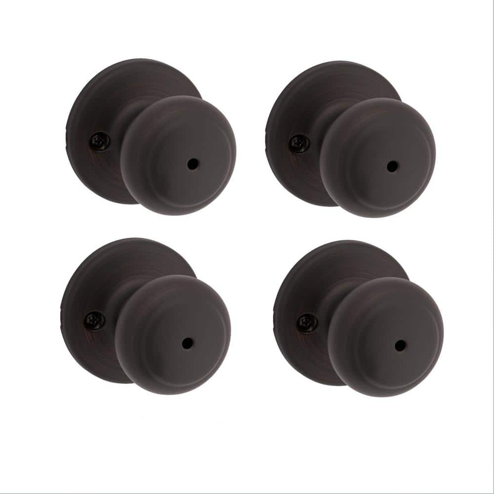 Cove Venetian Bronze Privacy Door Knob with Lock for Bedroom or Bathroom featuring Microban Technology (4-Pack) price history on PriceWatchPro