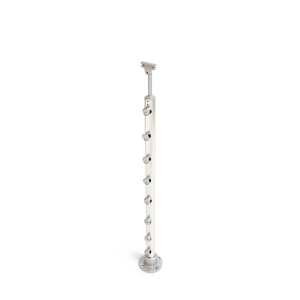 Prova 36 in. H x 79 in. W Brushed Silver Aluminum Stair Railing Kit