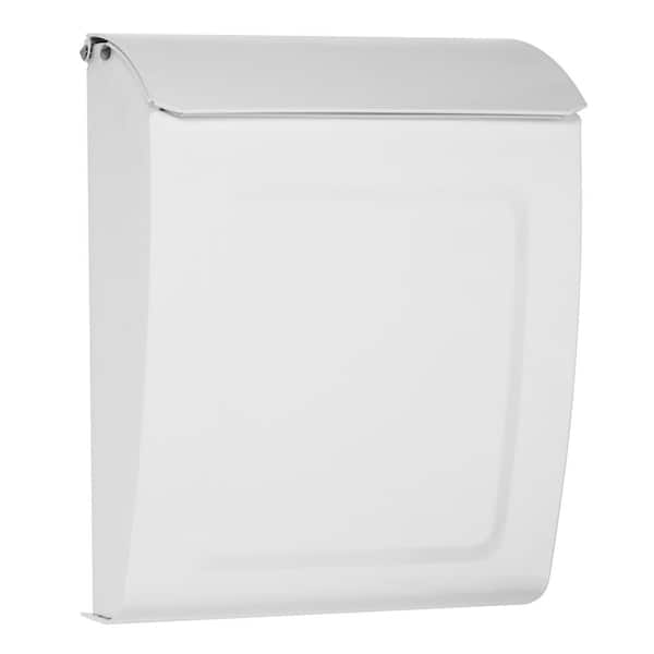 Architectural Mailboxes Aspen White, Small, Steel, Locking, Wall Mount Mailbox