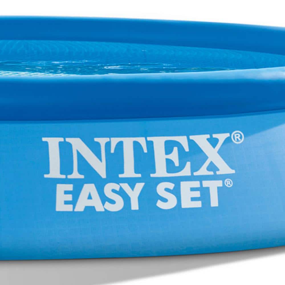 Intex Easy Set 12.5 x 11.6 Inflatable Blue Vinyl Above Ground Pool