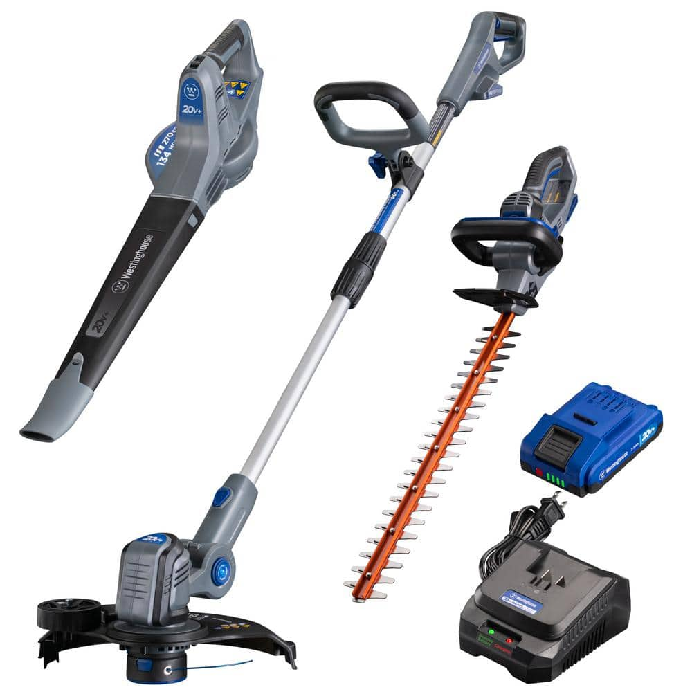 cordless strimmer and hedge trimmer set