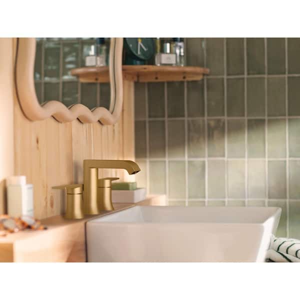 MOEN Genta LX Bronzed Gold Modern 2-Handle High-Arc 8 in
