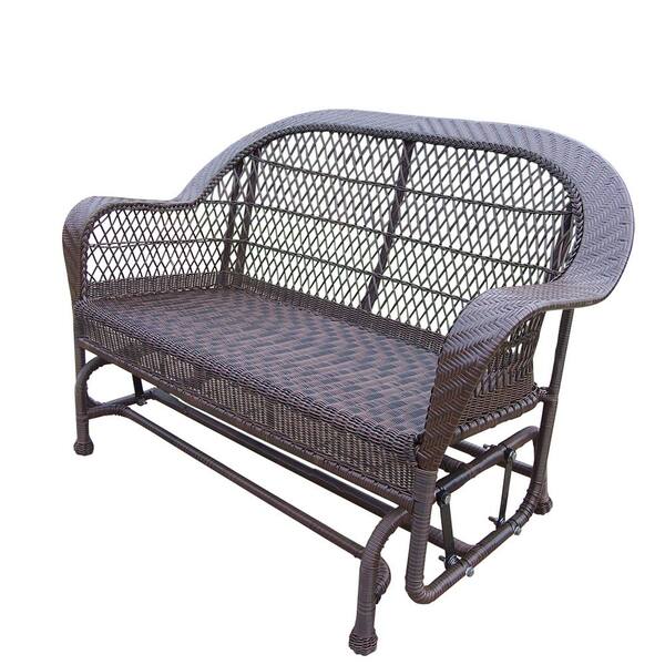 Unbranded Coventry Coffee Wicker Outdoor Glider