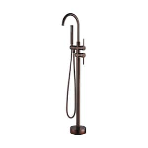Elora 2-Handle Freestanding Tub Faucet with Hand Shower in Oil Rubbed Bronze