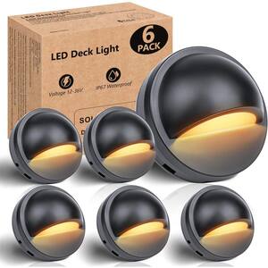 ECO GARDEN 6-Pack Solar Post Cap Lights – White LED, Outdoor Garden Deck Lights