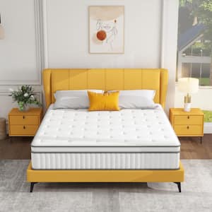 Unique Style Twin Medium Firm Hybrid Memory Foam Mattress 12 in. Bed-in-a-Box Mattress in White