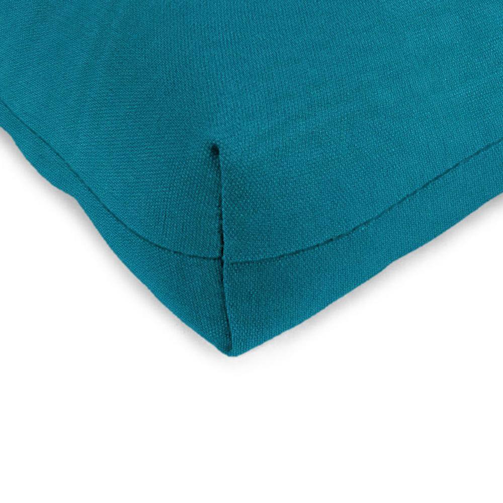 Turquoise Tufted 19" Outdoor Wicker Seat Cushions Set of 2