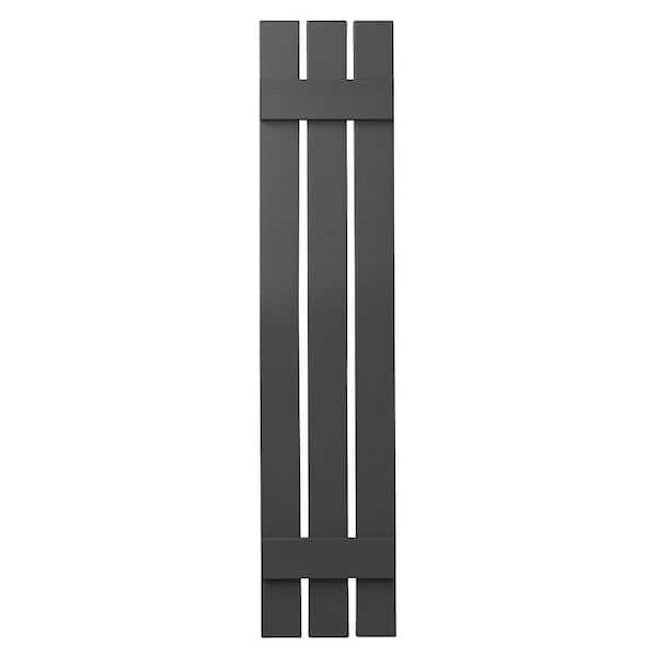 Ply Gem 12 in. x 51 in. Polypropylene 3-Board Open Board and Batten Shutters Pair in Spanish Moss