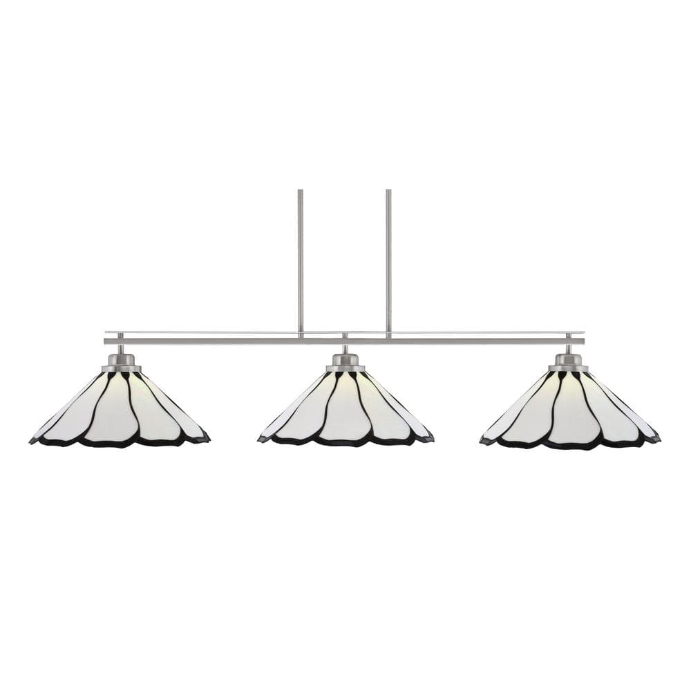 Monroe 3-Light Billiard Light, Round Fitter, Brushed Nickel Finish, 16 in. 