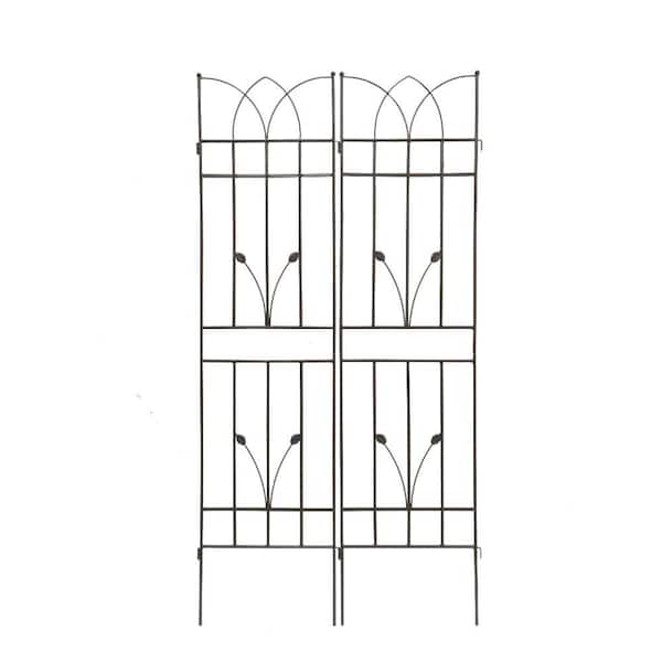 Unbranded 71 in. H Outdoor Brown Rustproof Garden Metal Trellis