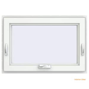 47.5 in. x 29.5 in. V-4500 Series White Vinyl Awning Window with Fiberglass Mesh Screen