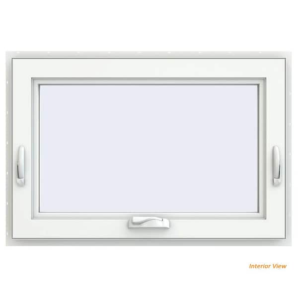 47.5 in. x 29.5 in. V-4500 Series White Vinyl Awning Window with Fiberglass Mesh Screen